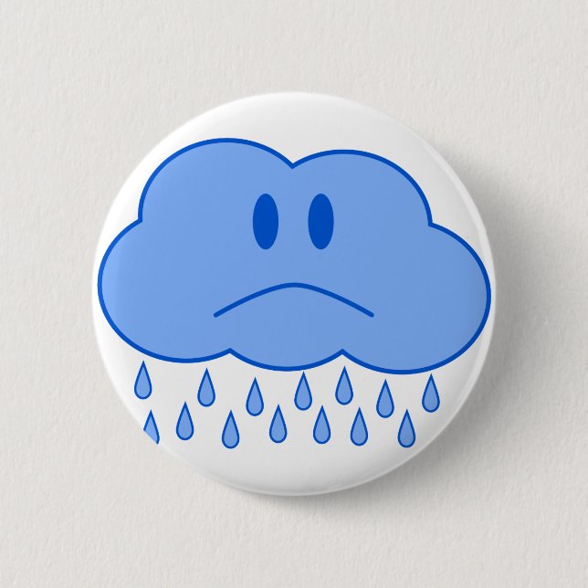 Sad Cloud Button (Front)