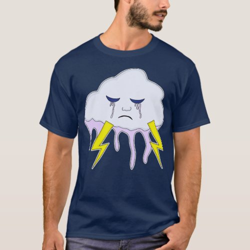 Sad Cloud Crying T_Shirt