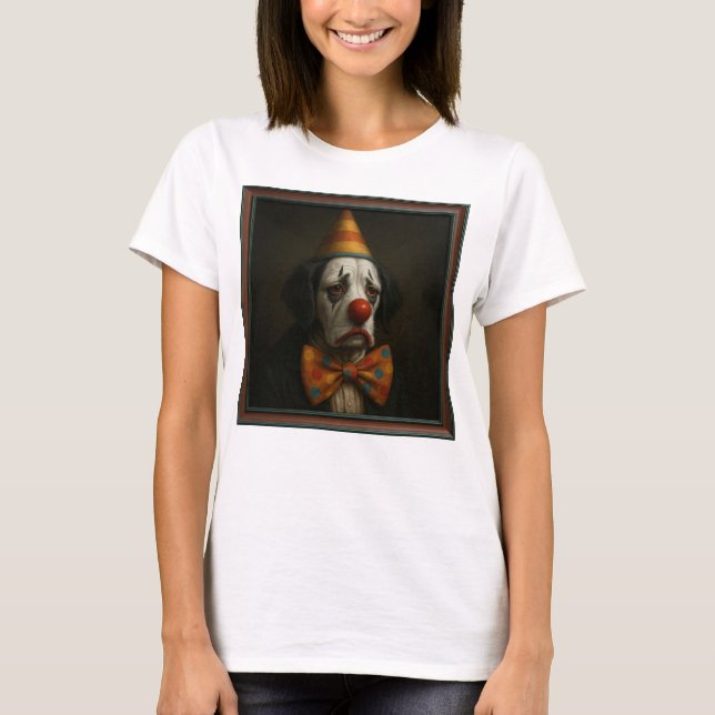 Sad Clown Dog T-Shirt (Front)