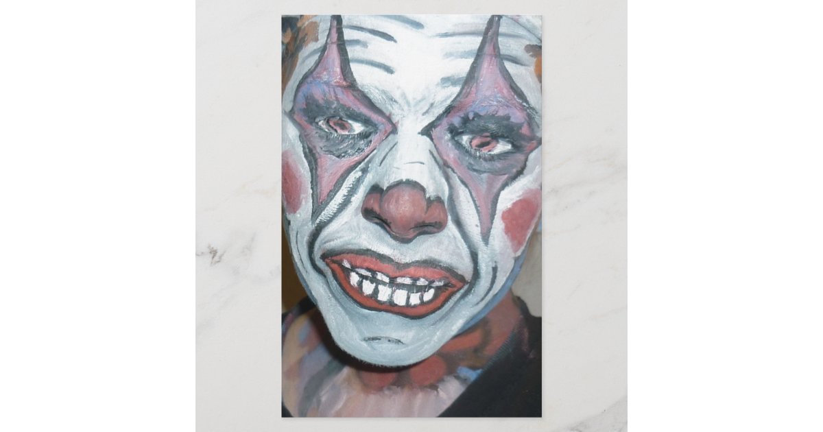 scary clown face paintings