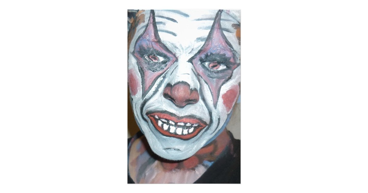 Sad Clowns Scary Clown Face Painting Stationery Zazzle Com