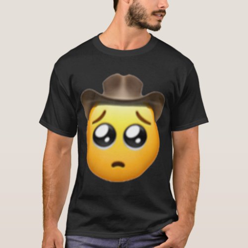 sad cowboy emoji   T_Shirt