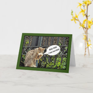 "Sad Crying Cat/Belated Birthday Card
