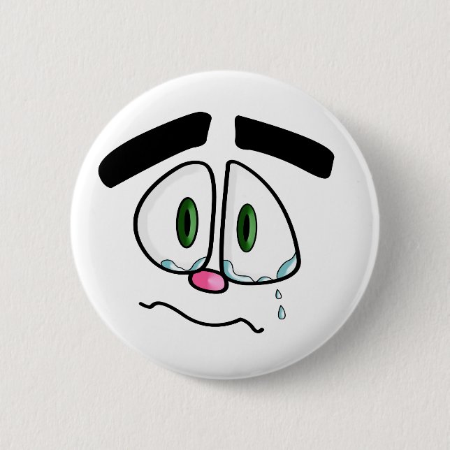 Sad crying face button (Front)