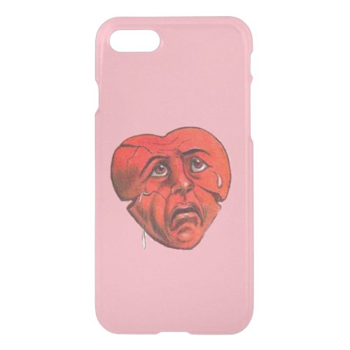 Sad Crying Red Heart Face iPhone SE87 Case