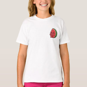 Sad Crying Watermelon Character Illustration Kids T-Shirt