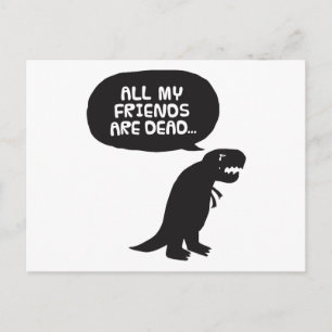 Sad Dinosaur Postcard