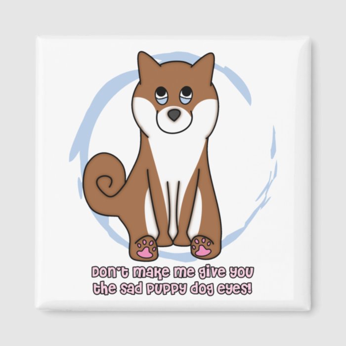 Sad Dog Eyes Shiba Inu Magnet