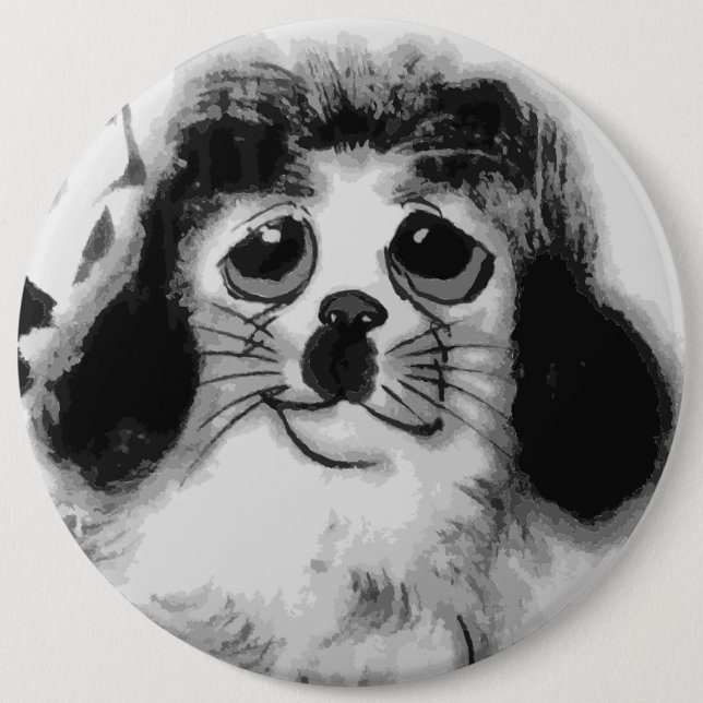 SAD DOG PINBACK BUTTON (Front)