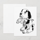 Sad Dog With Broken Leg (Front/Back)