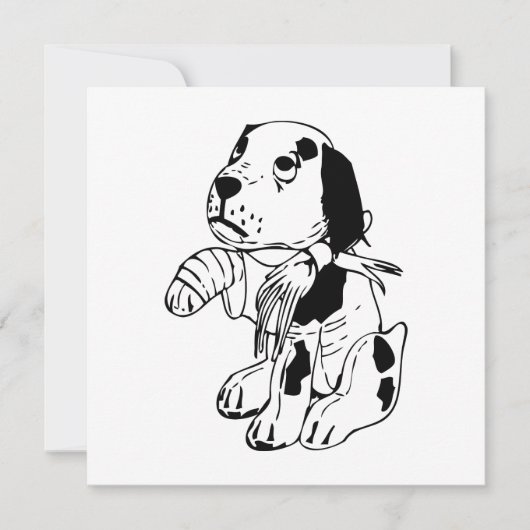Sad Dog With Broken Leg (Front)