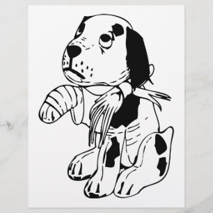 Sad Dog With Broken Leg Flyer