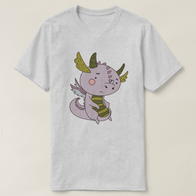 Sad Dragon T-Shirt (Design Front)