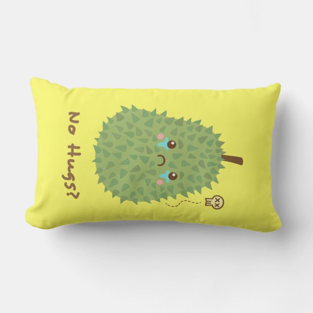 Sad Durian that gets no hugs Lumbar Pillow (Front)