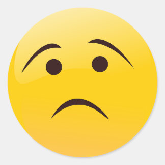 Sad Face Emoji Stickers | Zazzle