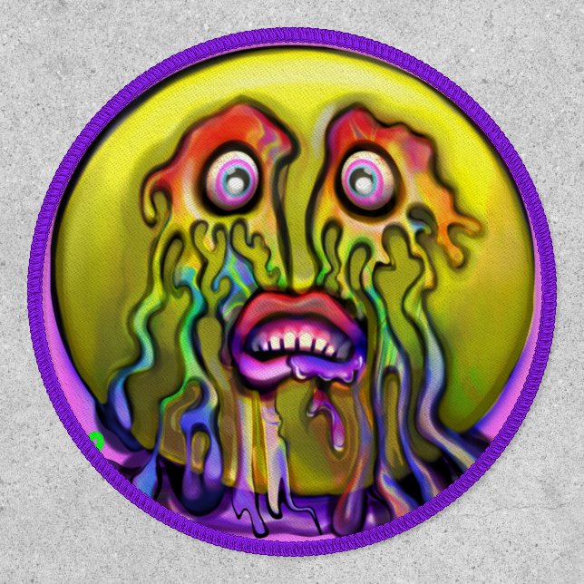 Sad Emoji Crying Rainbows Patch (Front)