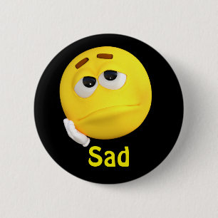 Sad Emoji Emoticon Cartoon Face Button