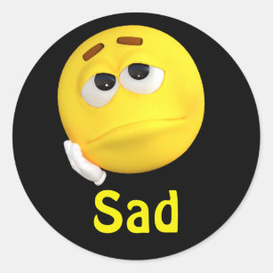 Big sad face  Sticker for Sale by officalimelight