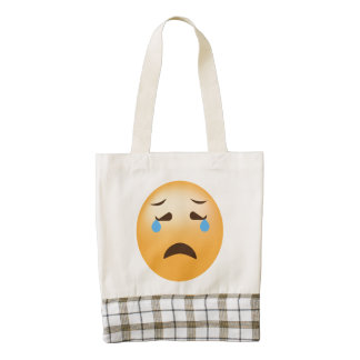 Sad Emoji Zazzle HEART Tote Bag