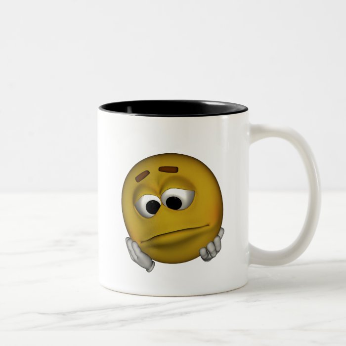 Sad Emoticon Coffee Mugs