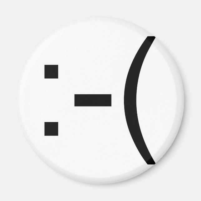 Sad Emoticon! geek products! Magnet (Front)