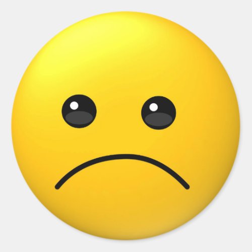 Sad expression emoji sticker