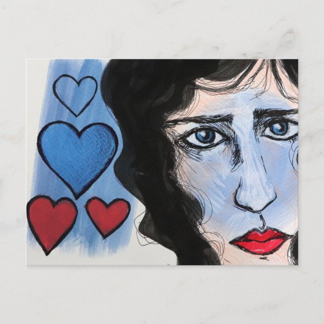 Sad Eyes Postcard (Front)