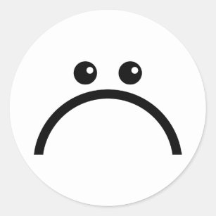 Sad Face Stickers | Zazzle