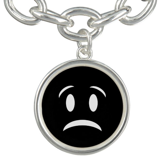 Sad Face Emoji Emo Punk Bracelet (Design)