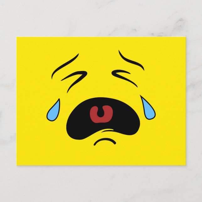 Sad Face Emoji Postcard (Front)