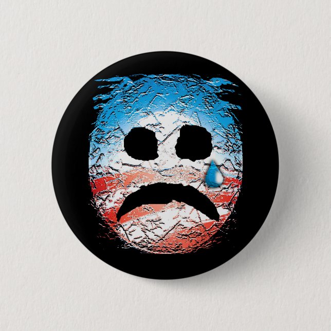 Sad Face Obama Logo Pinback Button (Front)