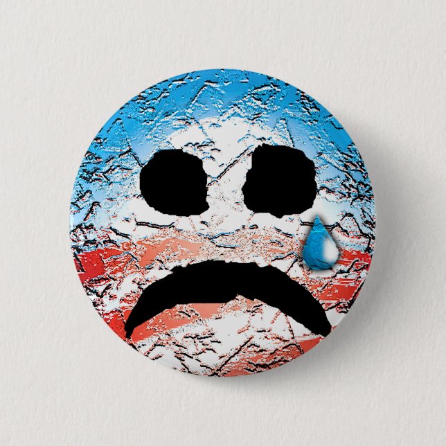 Sad Face Obama Logo Pinback Button (Front)