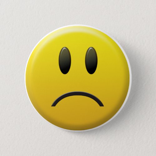 Sad Face Pinback Button