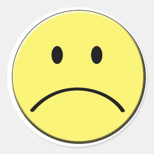 Sad Face Sticker | Zazzle