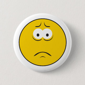 Sad Frowning Face Pinback Button