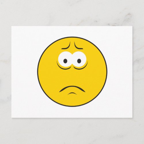 Sad Frowning Face Postcard