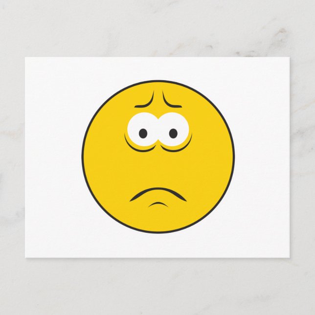 Sad Frowning Face Postcard (Front)