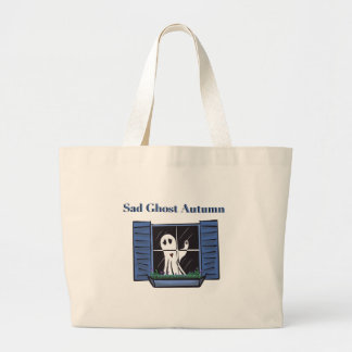 Sad Ghost Autumn Large Tote Bag
