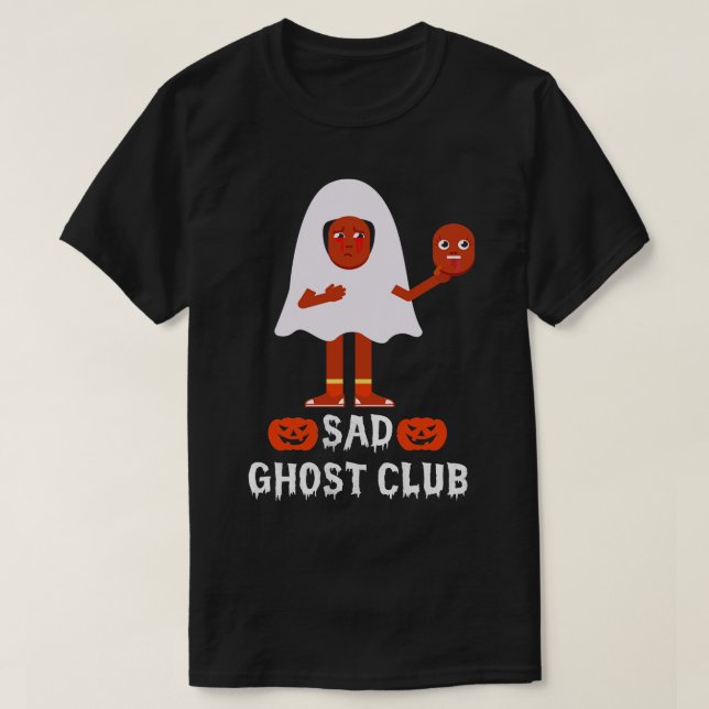 Sad Ghost Club Halloween Goth  T-Shirt (Design Front)