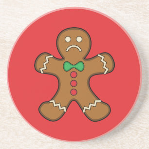Sad Gingerbread Man Coaster