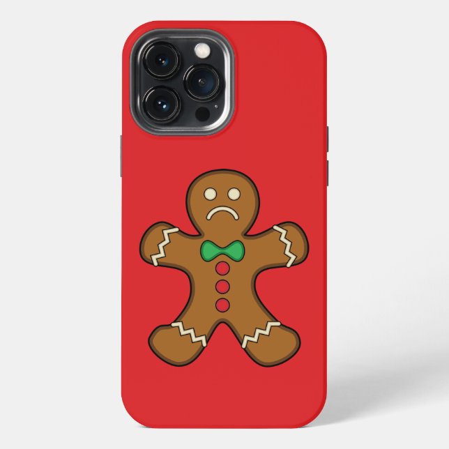 Sad Gingerbread Man Iphone Case (Back)