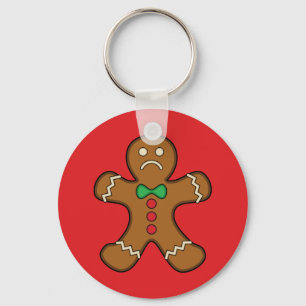 Sad Gingerbread Man Keychain