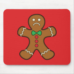 Sad Gingerbread Man Mouse Pad