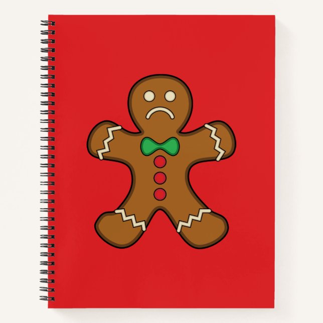 Sad Gingerbread Man Notebook (Front)