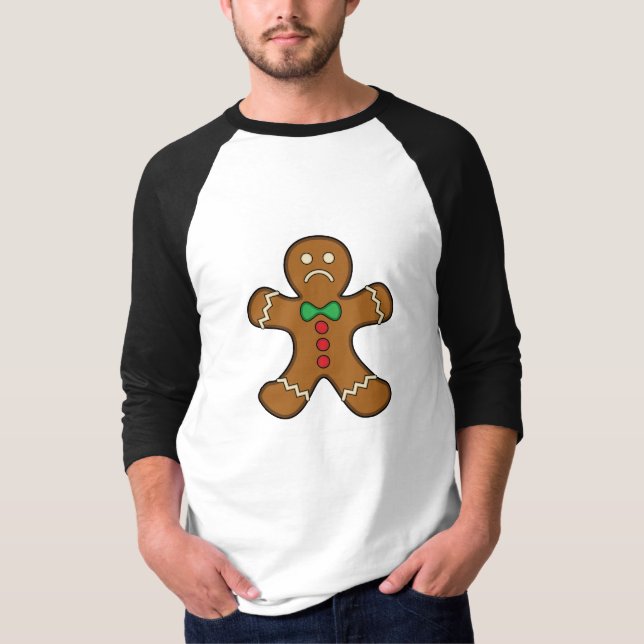 Sad Gingerbread Man T-Shirt (Front)