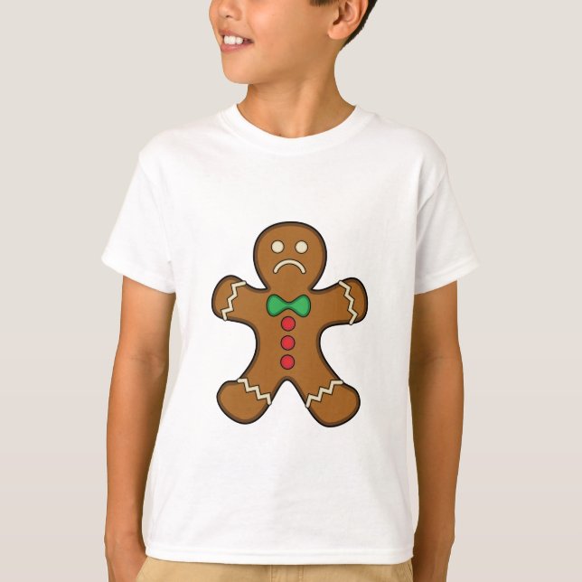 Sad Gingerbread Man T-Shirt (Front)