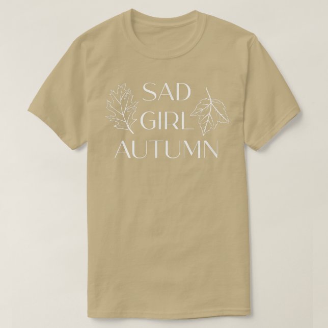 Sad Girl Autumn  T-Shirt (Design Front)