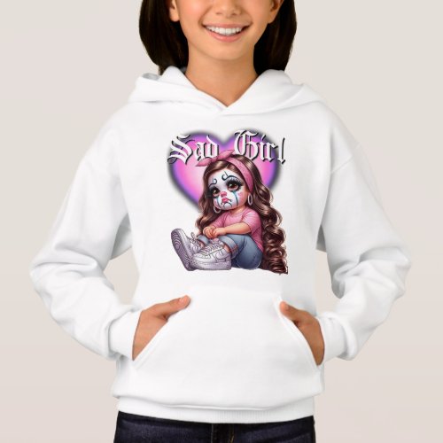 sad girl Graphic Design Hoodie