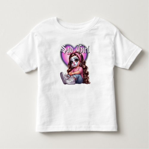 sad girl Graphic Design Toddler T_shirt