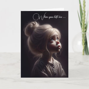 Sad Girl Missing You Card